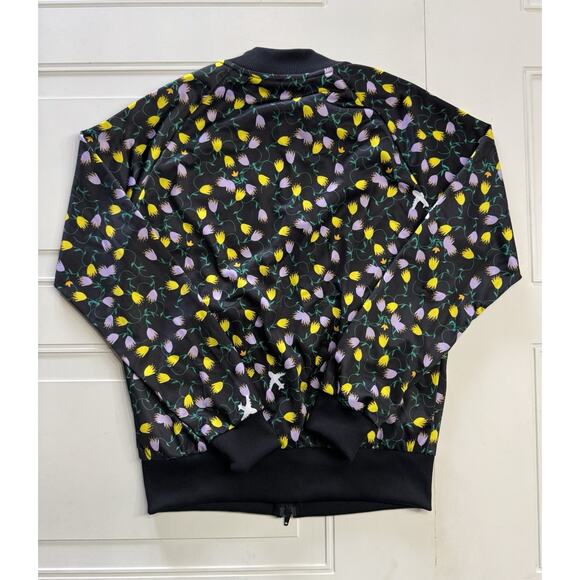NWT Adidas Originals Purple Yellow Floral AOP Womens S Lightweight Track Jacket - Picture 7 of 7